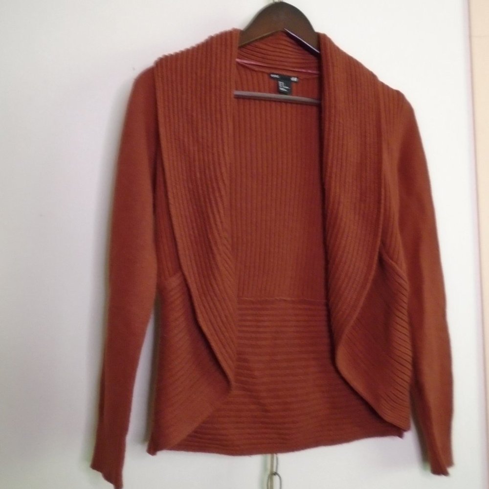Rusty Orange Comfy Cardigan Sweater